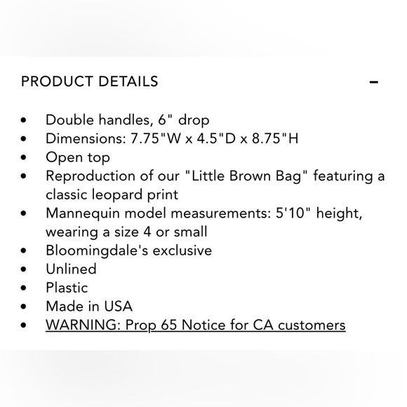 Bloomingdale’s Wild Brown Bag - Picture 12 of 12